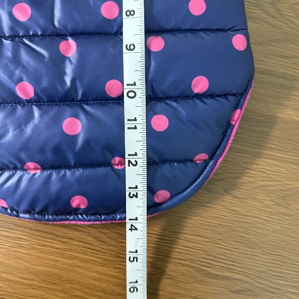 Top Paw Dog Puffer Vest/Jacket Blue Pink With  Polka Dots size Small‎